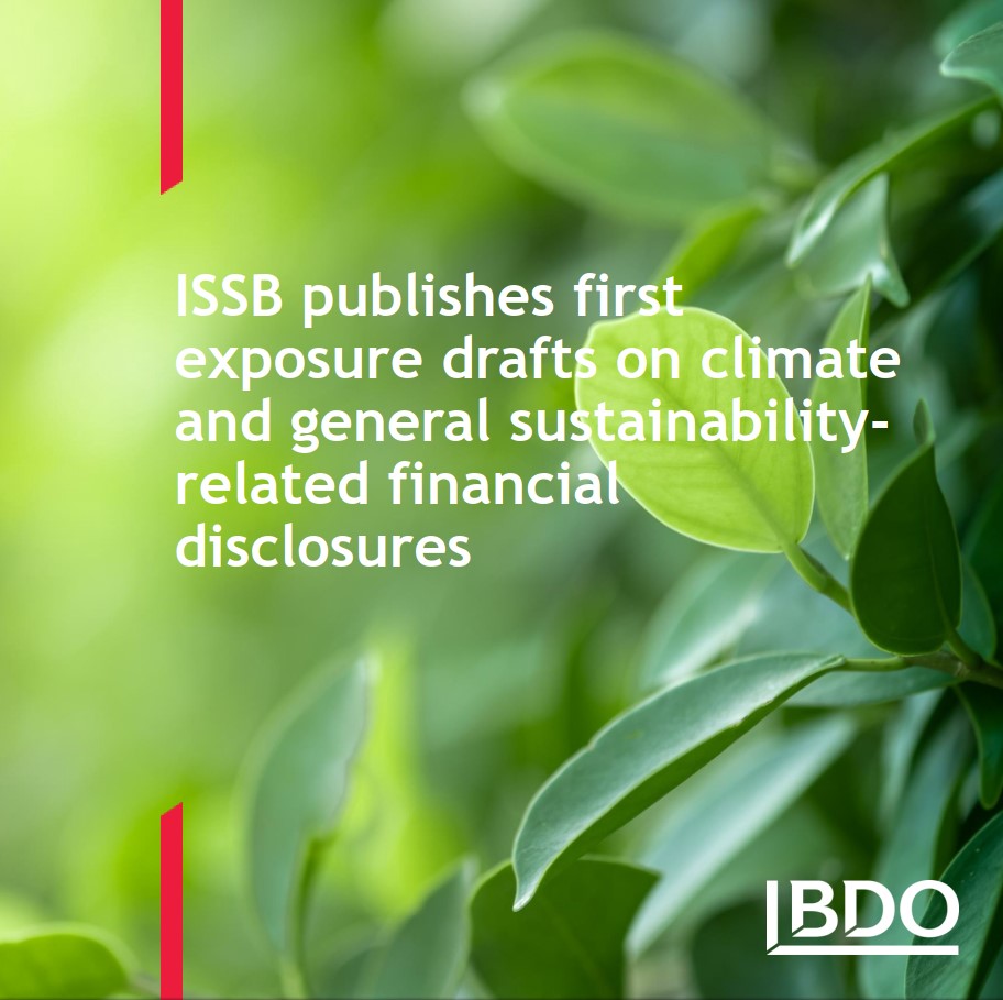 ISSB publishes first exposure drafts on climate and general sustainability-related financial disclosures